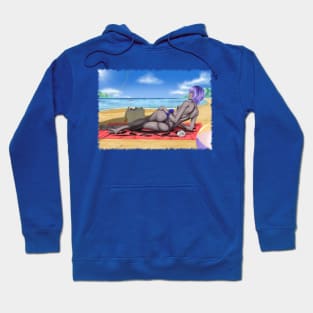 Hassan of Serenity Summer Wet Background Jagged Hoodie